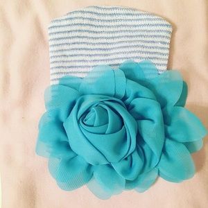 New newborn baby girl hospital flower hat!